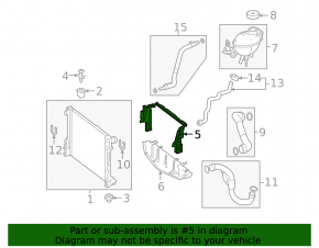 Дефлектор радиатора верхний Mercedes W212 14-16 2.1d, 3.5