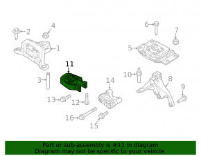 Подушка двигателя правая Ford Focus mk3 15-18 1.0T