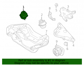 Подушка двигателя правая BMW X5 F15 14-18 N57N