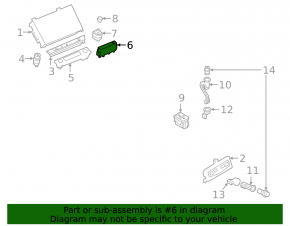 Блок кнопок центральной консоли Audi Q8 19-26 малый черный под парктроники