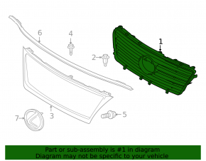 Решетка радиатора grill Lexus ES350 10-12