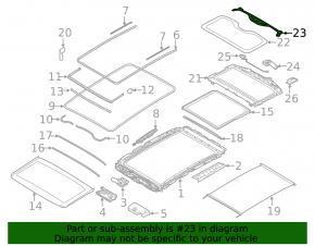 Накладка панорамы задняя BMW X7 G07 19-26 черная
