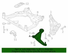 Braț de control stânga față inferior pentru Nissan Pathfinder 22-25