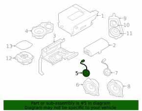 Пищалка двери передней левой BMW X5 F15 14-18 Bang and Olufsen