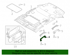 Ручка потолка передняя правая Porsche Cayenne 958 11-14 черн