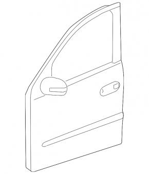 Дверь голая передняя правая Mercedes X164 GL W164 ML синий тычки