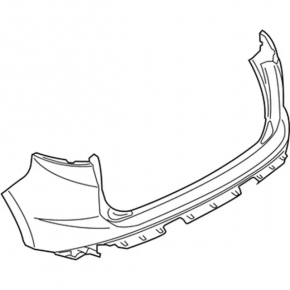 Bara spate goală Ford Edge 15-18 pre-restilizare fără senzori de parcare, gri