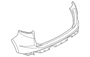 Bara spate goală Ford Edge 15-18 pre-restilizare fără senzori de parcare, gri