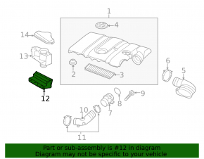 Воздухоприемник в сборе 3 части VW Beetle 12-14 2.5