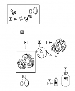 Компрессор кондиционера Chrysler 300 11-13