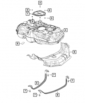 Топливный бак Fiat 500L 14-19 1.4T
