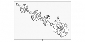 Compresor aer condiționat Kia Sorento 12-15 3.3 fără climatizare spate