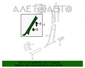 Накладка передней стойки левая Mazda3 MPS 09-13