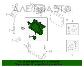 Кронштейн блока ECU компьютера двигателя Mazda 6 14-17 2.5 средняя часть