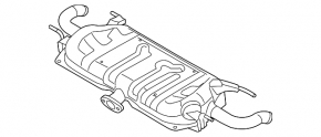 Глушитель задняя часть с бочкой Mazda 3 14-18 BM