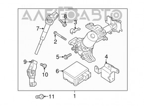 Рулевая колонка с ЭУР Nissan Versa Note 13-17 без карданчика