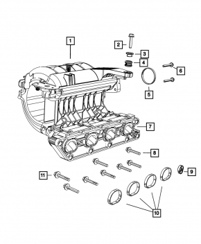 Коллектор впускной Fiat 500 12-17 1.4
