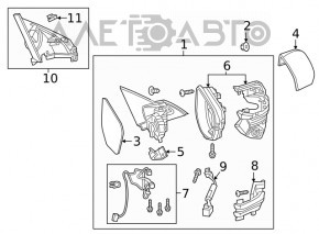 Крышка зеркала левая Honda Civic X FC 16-21