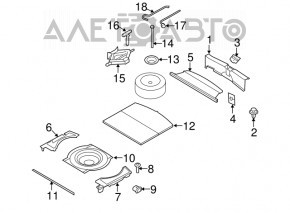 Крепление запасного колеса Mazda CX7 06-12