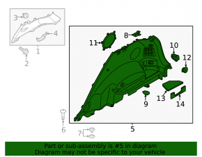 Обшивка арки правая Kia Sportage 17-22 черная