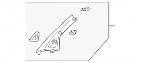 Накладка передней стойки левая Lexus RX300 RX330 RX350 RX400h 04-09