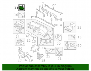 Рамка накладка на дисплей Subaru b10 Tribeca