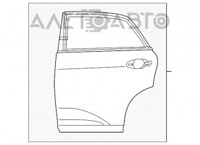 Ușa din spate dreapta asamblată pentru Lexus RX350 RX450h 10-15
