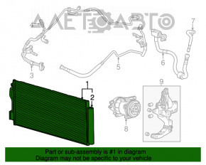 Радиатор кондиционера конденсер Fiat 500L 14-19 1.4T