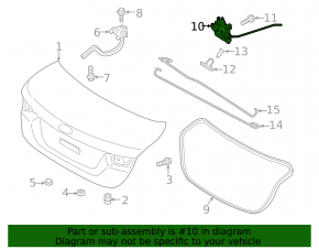 Замок крышки багажника Kia Forte 19-24 4d
