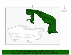 Кронштейн DRL левый Toyota Highlander 14-16