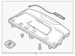 Raftul din spate Hyundai Sonata 18-19 negru