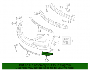 Заглушка птф правая Hyundai Sonata 11-13