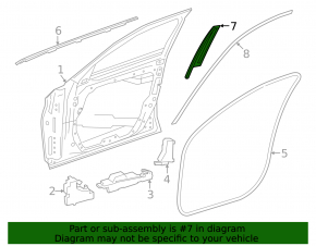 Накладка двери боковая передняя правая Mercedes C-class W205 15-21