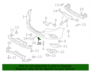 Dop capac grilă radiator stânga Mazda 3 14-16 BM
