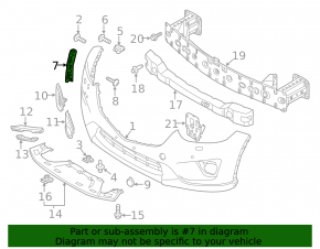 Крепление переднего бампера правое Mazda CX-5 13-16