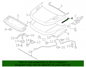 Уплотнитель капота левый Land Rover Range Rover Evoque 12-19