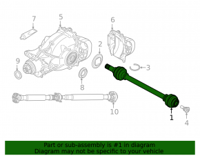 Привод полуось задняя правая BMW X3 G01 18-24