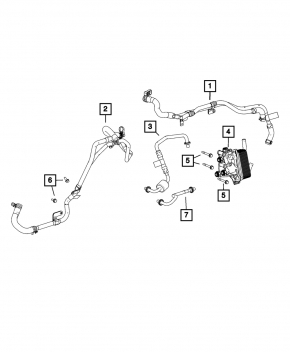 Трубка охлаждения АКПП Jeep Grand Cherokee WK2 16-22 3.6 подача