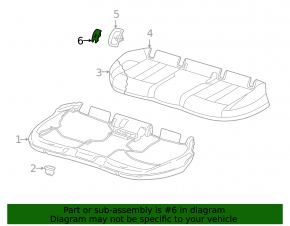 Dop de fixare scaun spate Audi A5 F5 20-25 5D Isofix, maro