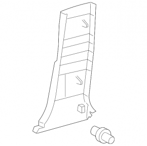 Decorație stâlp central stânga jos Lexus GS300 GS350 GS430 GS450h 06-07 piele neagră