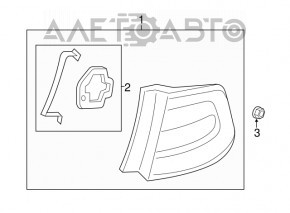 Lampa stânga Dodge Dart 13-16