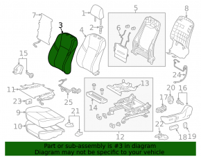 Decorația scaunului șoferului Toyota Avalon 13-18 bej