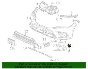 Заглушка птф левая Honda Civic XI FE/FL 22-26