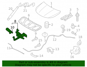 Замок капота Kia Sorento 21-26 HEV, PHEV с датчиком