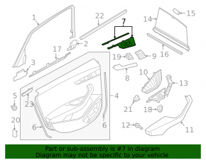 Ornament mâner interior ușă spate dreapta pentru Audi A4 B9 17-19, negru mat