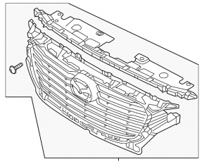 Решетка радиатора grill Mazda CX-3 16-18