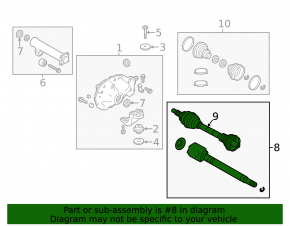 Arbore de transmisie jumătate față dreapta Land Rover Discovery 17-21