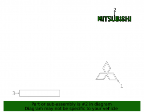 Эмблема надпись Mitsubishi задняя крышки багажника Mitsubishi Galant 04-12