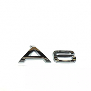 Эмблема надпись A6 крышки багажника Audi A6 C8 19-25 хром