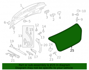 Уплотнитель крышки багажника Audi A6 C7 12-18